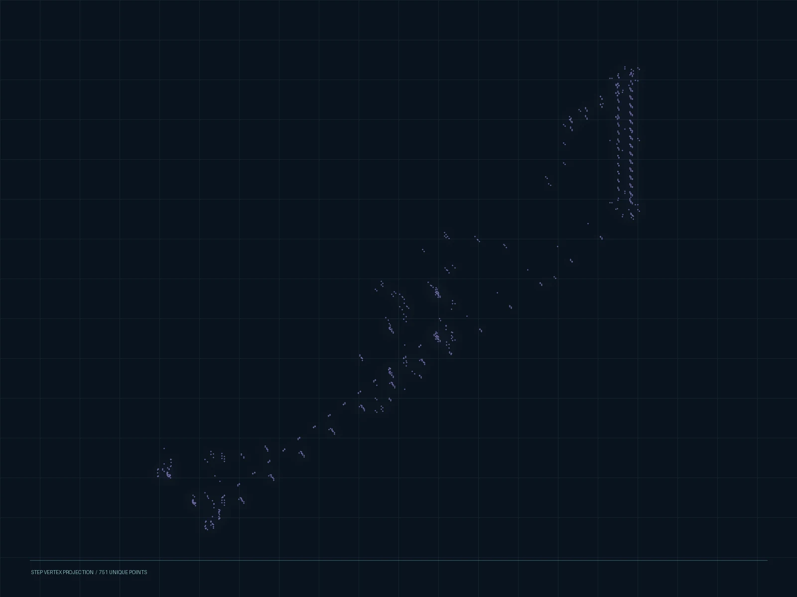 Point projection generated from the actual hopper assembly STEP geometry.